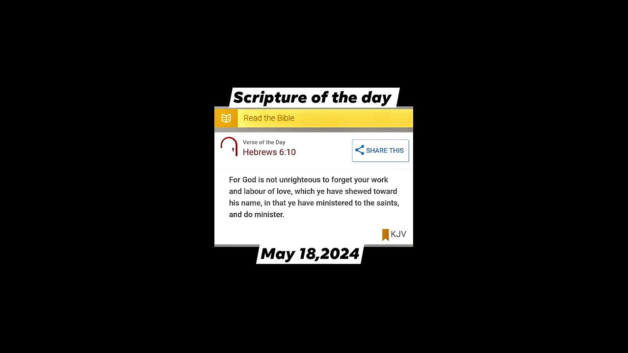 05/18/2024 Scripture of the day