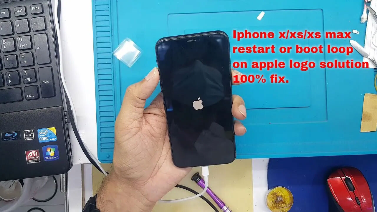 iPhone X / XS / XR / 11 pro rebooting Boot Loop | How To Fix iPhone Stuck On Apple Logo Water Damage