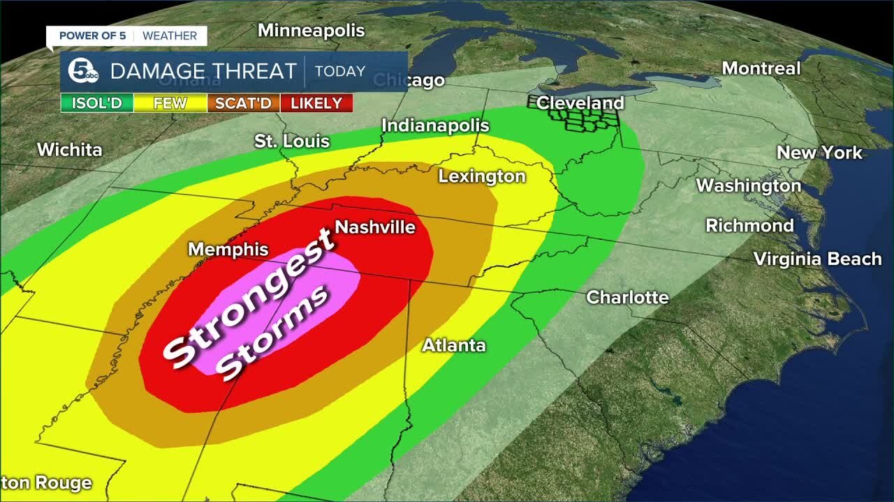 Power of 5 meteorologist Trent Magill gives update on strong storms expected this afternoon