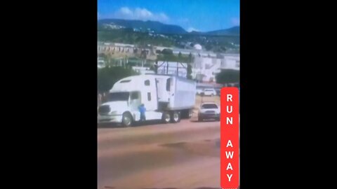 💥 Truck RUNS AWAY Then RUNS OVER Its Driver 💥 #shorts