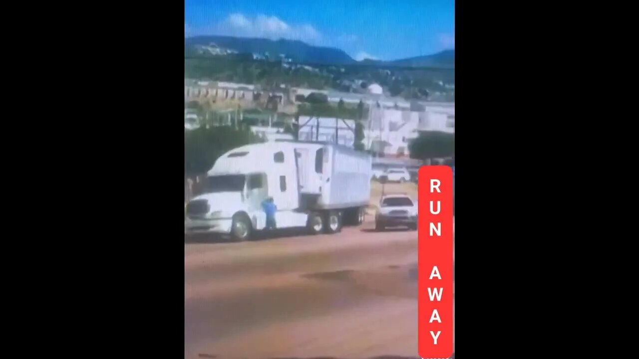 💥 Truck RUNS AWAY Then RUNS OVER Its Driver 💥 #shorts