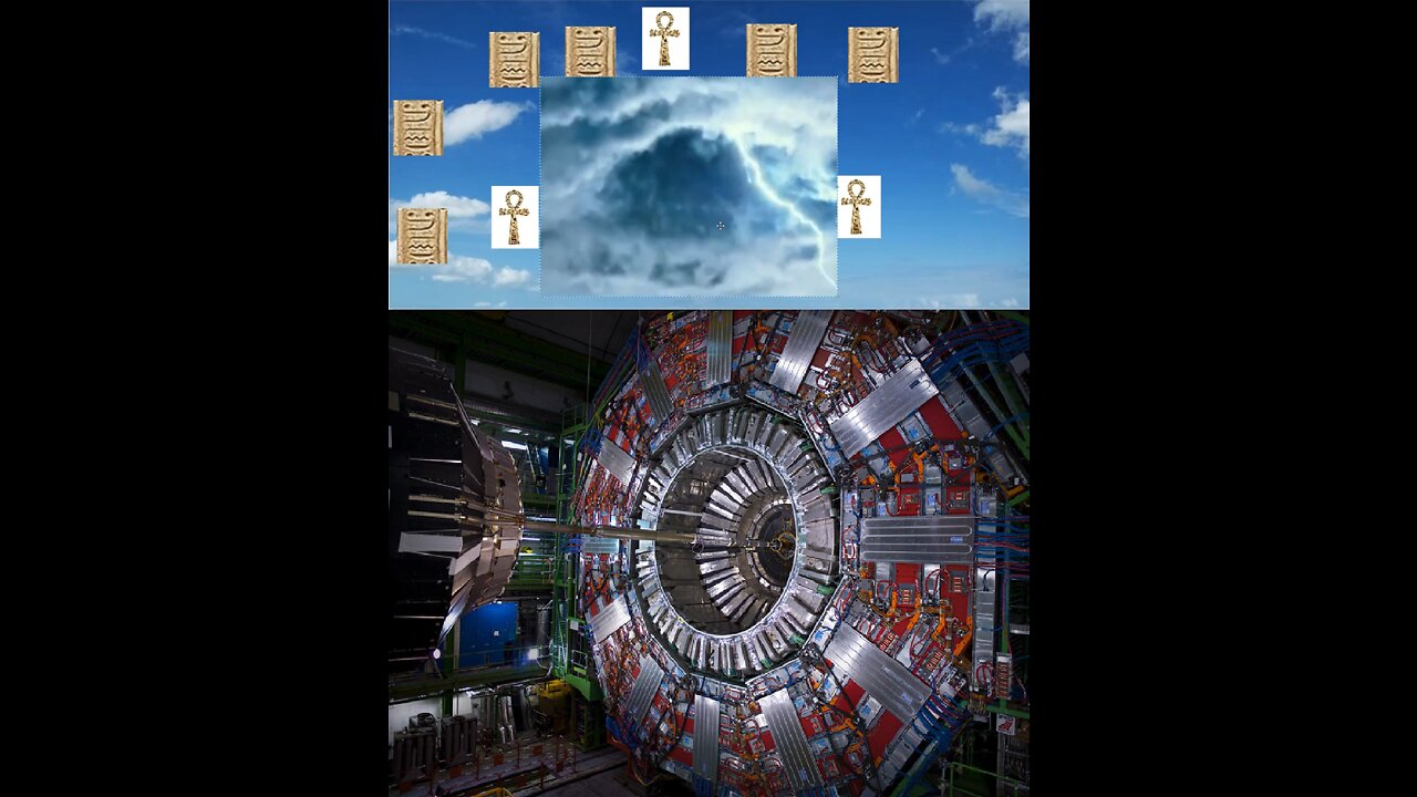 Vision Of The ANKHS Above CERN. From The Mind Of Naughty Beaver