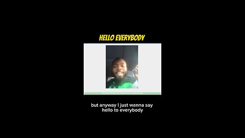Hello Everybody #dayodman #motivation #eeyayyahh #motivationalspeaker #positivity