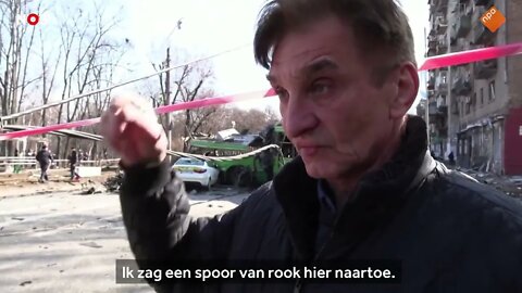 Beschietingen op Kiev 'Ik zag een rookpluim gevolgd door een inslag'