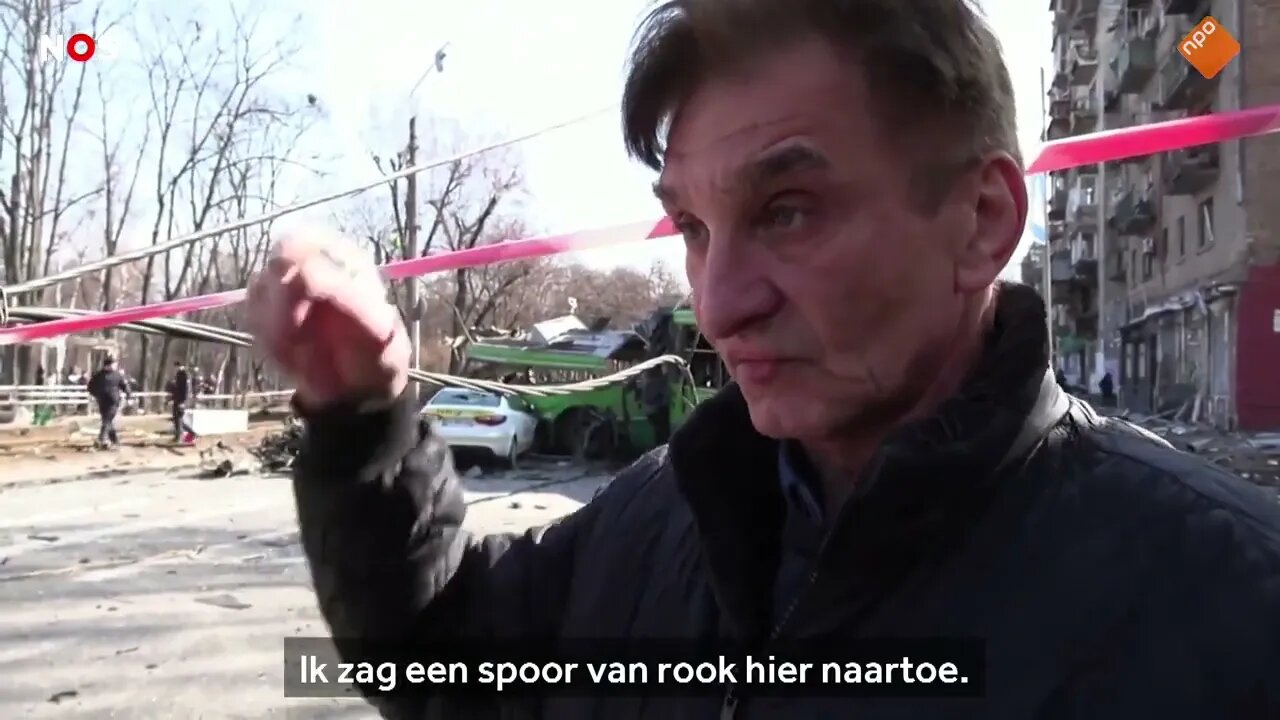 Beschietingen op Kiev 'Ik zag een rookpluim gevolgd door een inslag'