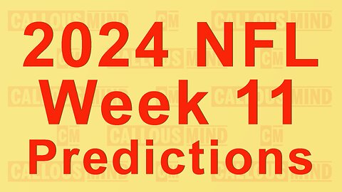 2024 National Football League Week 11 Predictions