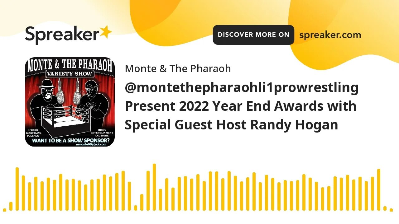 @montethepharaohli1prowrestling Present 2022 Year End Awards with Special Guest Host Randy Hogan