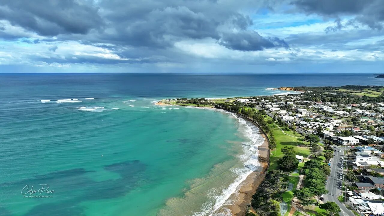 Fisherman's Beach Torquay May 2023 4k by drone