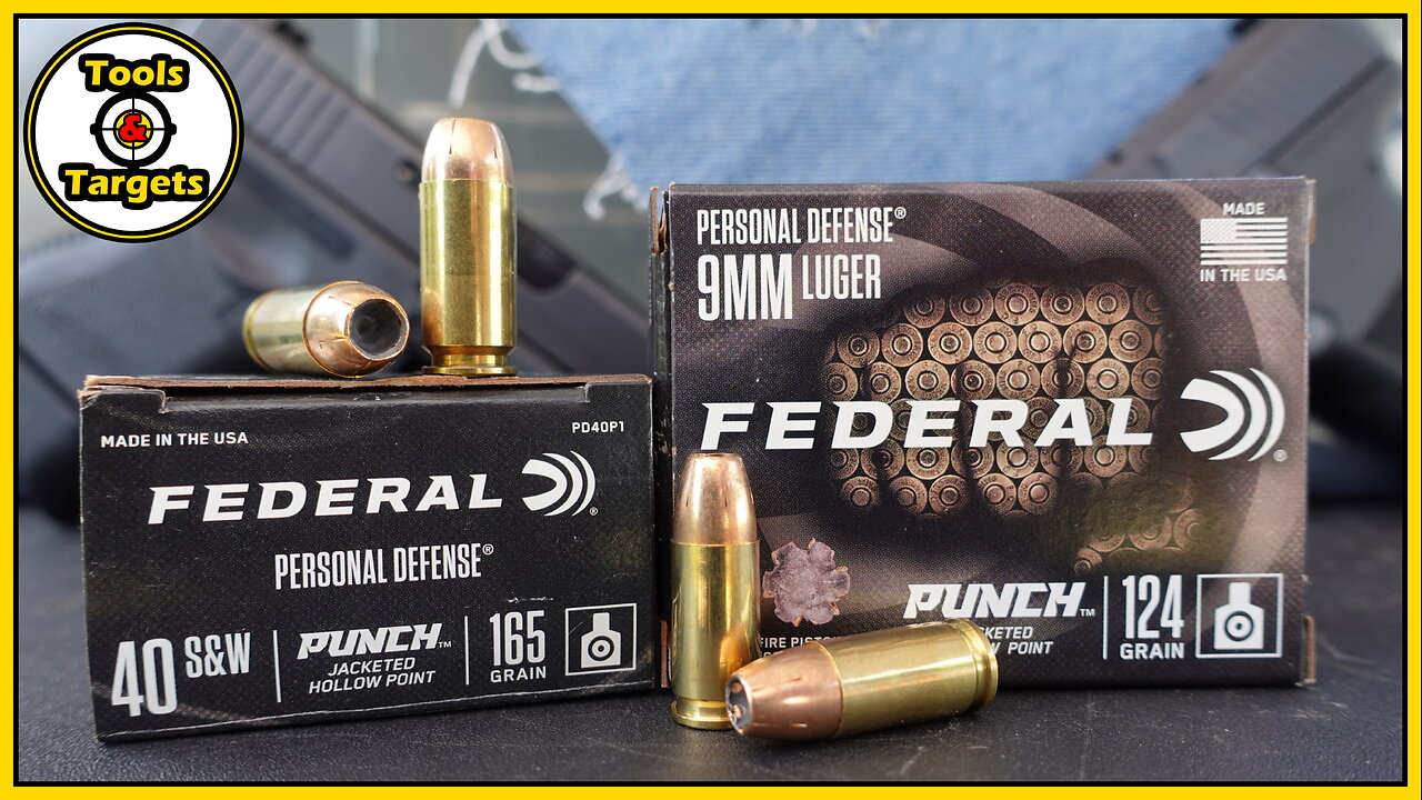 Fisticuffs!...9MM vs .40S&W Federal Punch Self-Defense AMMO Ballistic Gel Test!