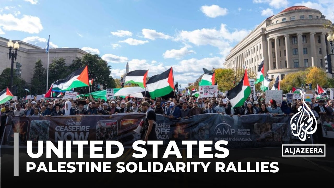 Palestine solidarity rallies_ Large crowds gather in cities across the US