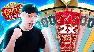 i hit a 2x Crazy Time on my biggest bet!