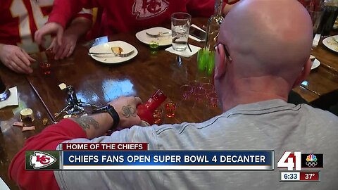 Chiefs fans open Super Bowl 4 decanter