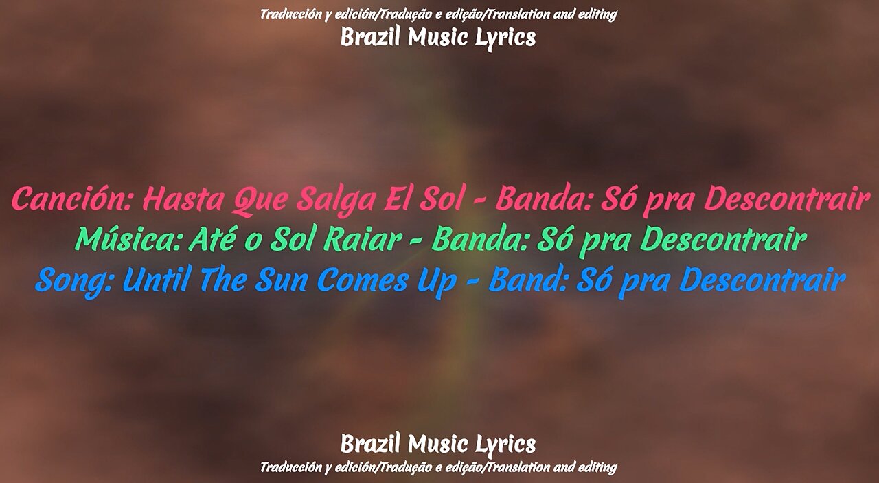 Brazil Music: Until The Sun Comes Up - Band: Só pra Descontrair