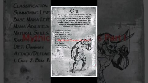 Mythical Creatures Part I