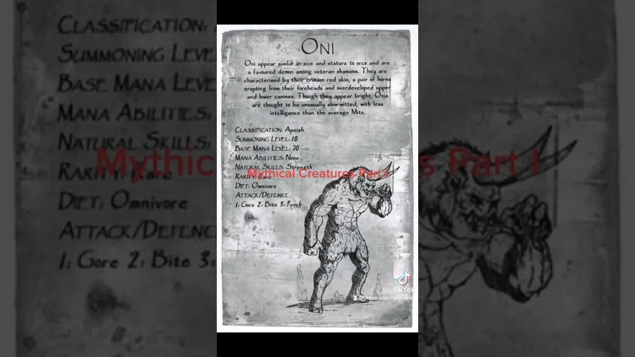 Mythical Creatures Part I