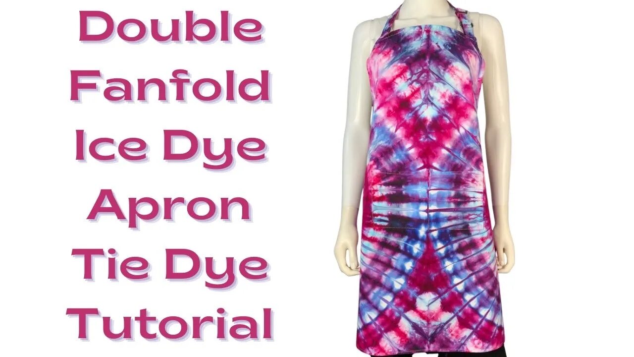 Tie-Dye Designs: Double Fanfold Apron Ice Dye Purples