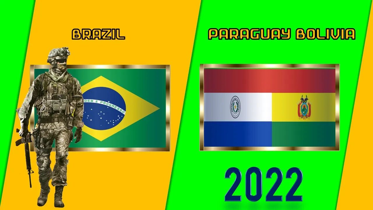 Brasil VS Paraguay Bolivia 🇧🇷 Ejército 2022🇵🇾 Comparación poderío militar