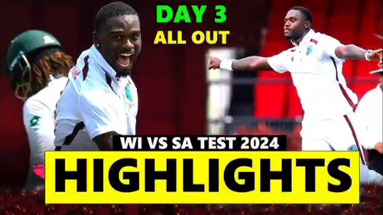 Wi vs SA Test highlights matches day all out