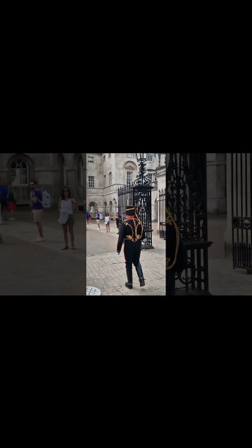 King's Troop stamping his foot #horseguardsparade