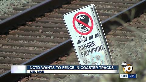 NCTD wants to fence in coaster tracks