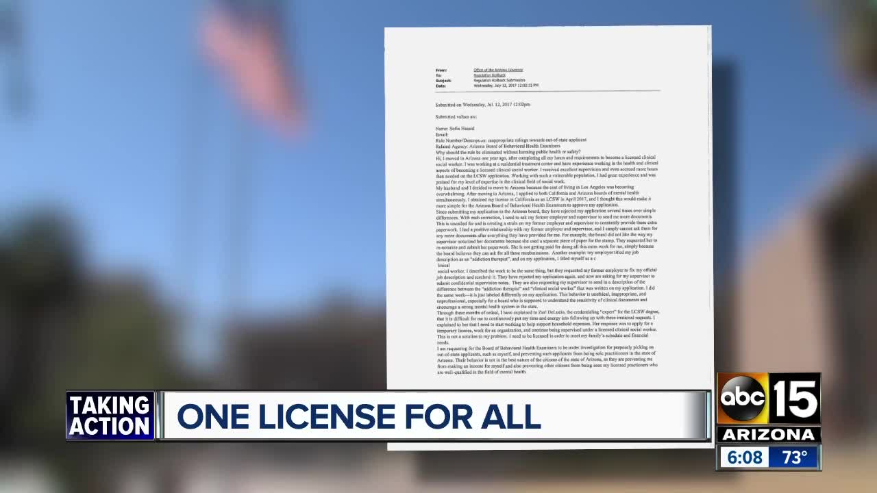 Arizona first state to match job licenses for new residents