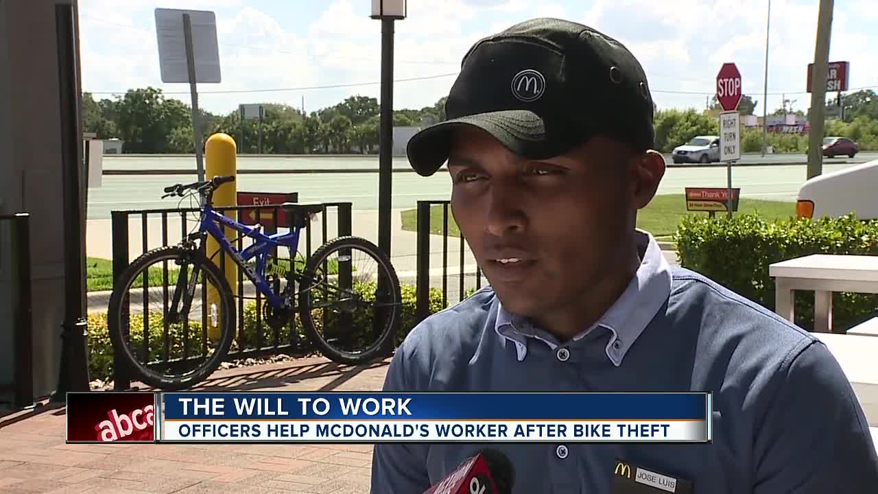 Police help McDonald's cook whose bike was stolen while on the job