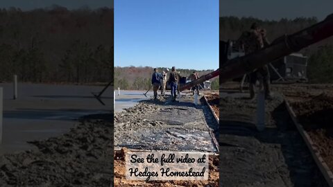 Foundation concrete pour