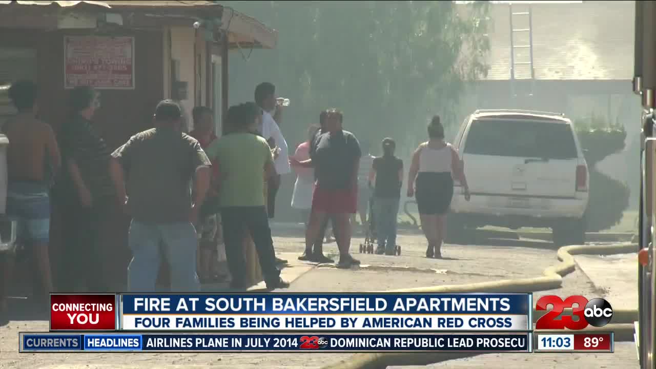 Fire at South Bakersfield apartments leave families displaced