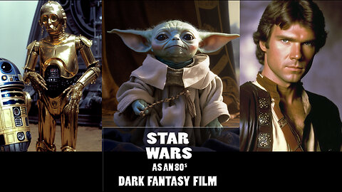 Star Wars as an 80's Dark Fantasy #starwars #midjourney #80sdarkfantasy #darthvader #lukeskywalker