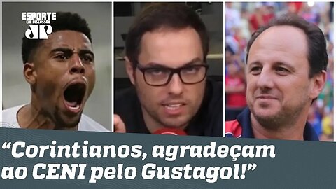 "Corintianos, agradeçam ao CENI pelo Gustagol!", DISPARA repórter