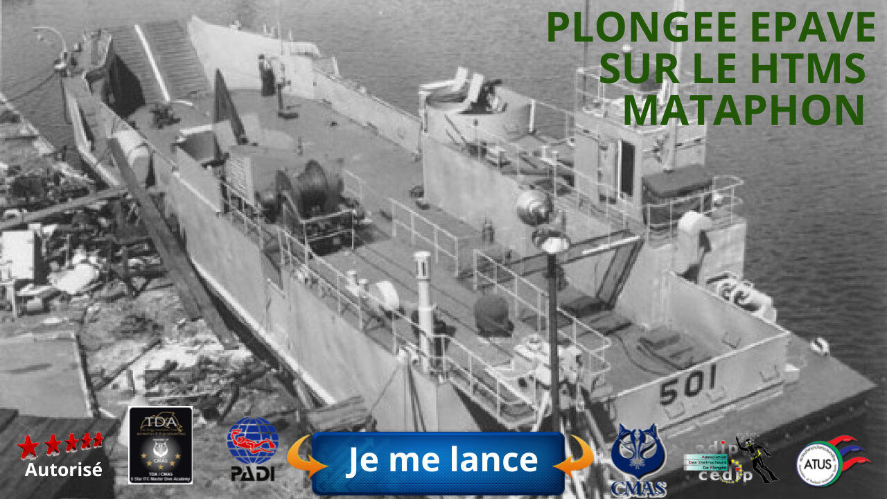 😜#Plongée sur le HTMS Mataphon près de koh larn Pattaya