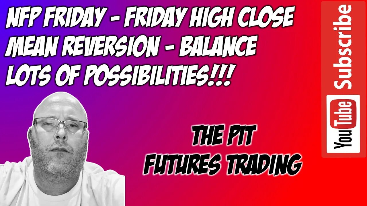 NFP Friday News Buyers Soft Friday High Close Mean Reversion - Premarket Plan - The Pit