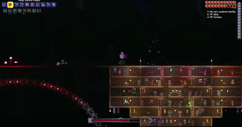 Terraria - The Destroyer boss fight