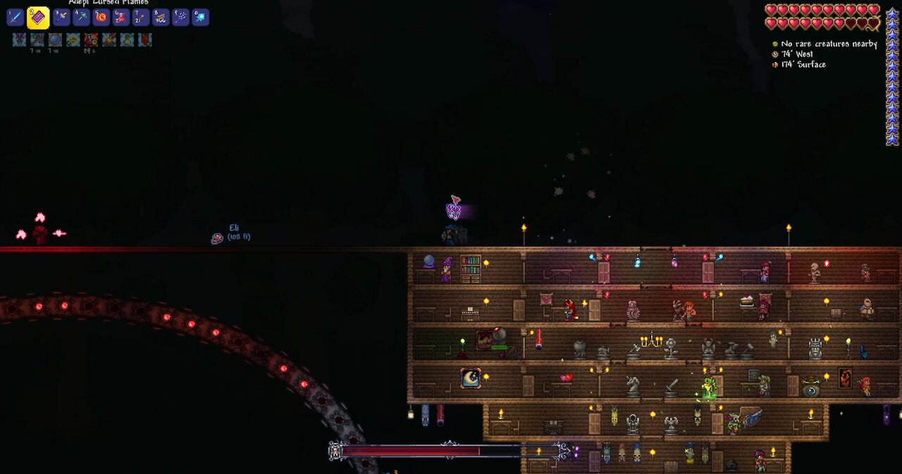 Terraria - The Destroyer boss fight