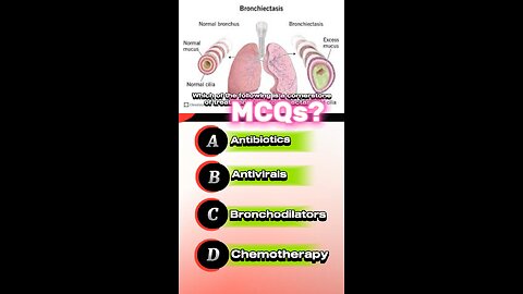 Bronchiectasis mcqs #mcqs #lung #diasese 🫁