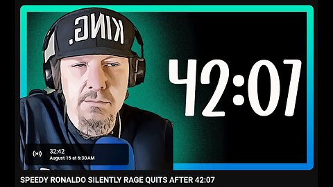 8-15-2024 SamanthaJean "SPEEDY RONALDO SILENTLY RAGE QUITS AFTER 42:07" w/ live chat (starts at 32:30)