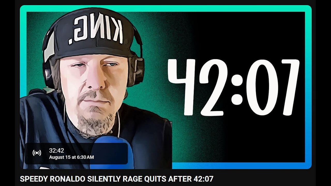 8-15-2024 SamanthaJean "SPEEDY RONALDO SILENTLY RAGE QUITS AFTER 42:07" w/ live chat (starts at 32:30)