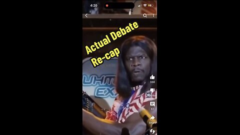 My actual debate Re-Cap