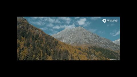 Camping in the wild autumn in westeast China