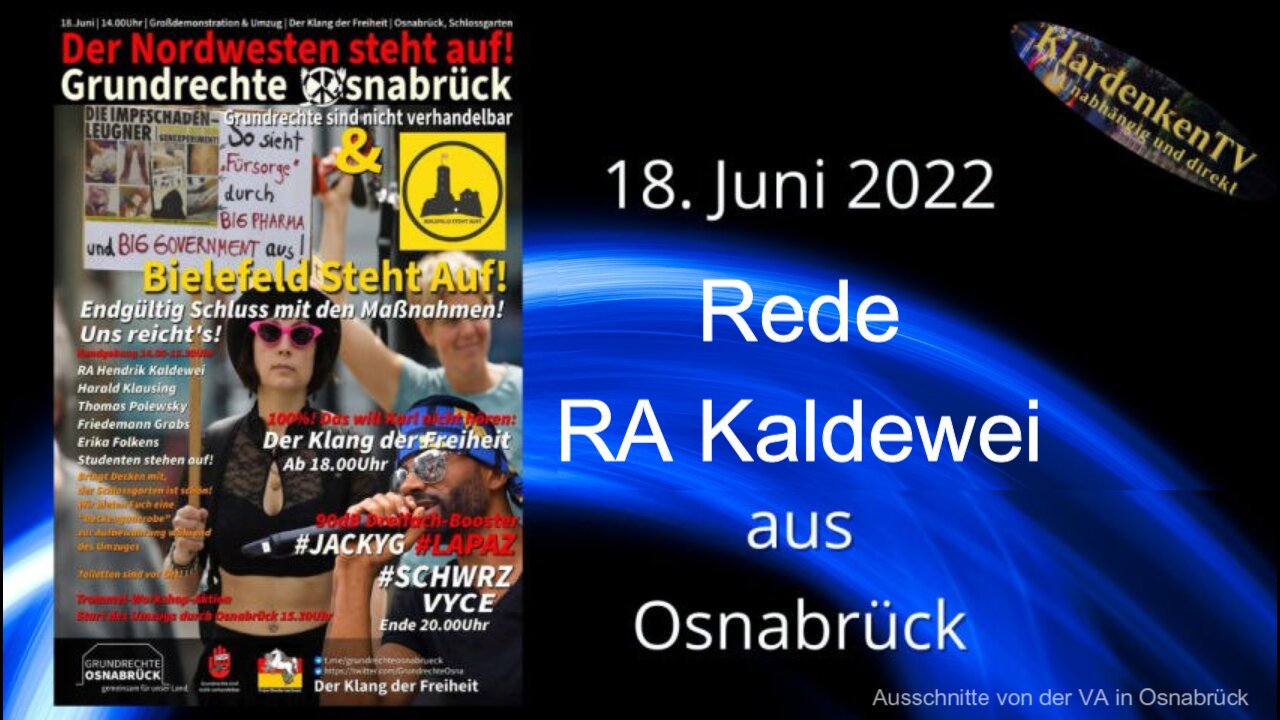 ➡️ Rede von RA Kaldewei 💥 IMPRESSIONEN von der Veranstaltung in Osnabrück am 18.06.2022
