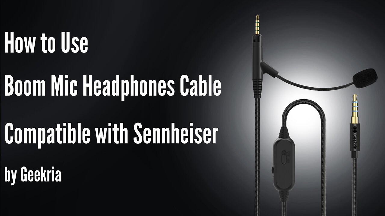 How to Use Boom Mic Headphones Cable Compatible with Sennheiser by Geekria