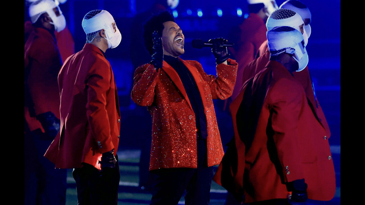 The Weeknd rocked a Givenchy suit jacket dripping in crystals for the Super Bowl Halftime show