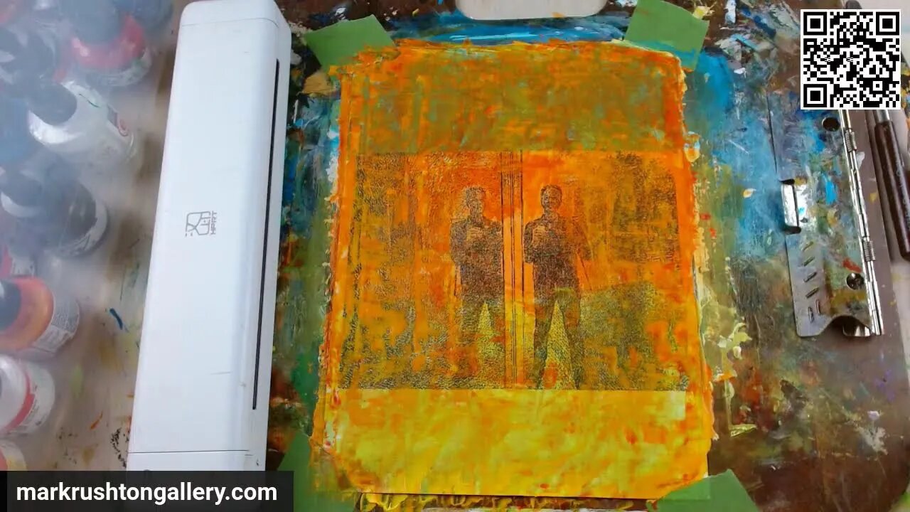 Live Painting with Mark Rushton - Acrylic Inking and Painting the Mirrored Self Portrait