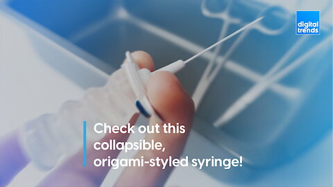 Check out this collapsible, origami-styled syringe!