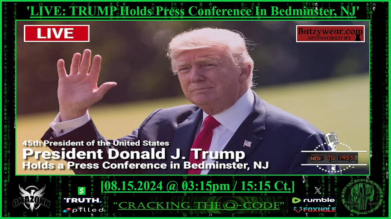 "CRACKING THE Q-CODE" - 'LIVE: PRESIDENT TRUMP Holds Press Conference In Bedminster, NJ'