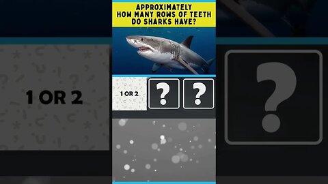 Approximately how many rows of teeth do sharks have? #shorts #trivia #shark #ocean #brainzonegames