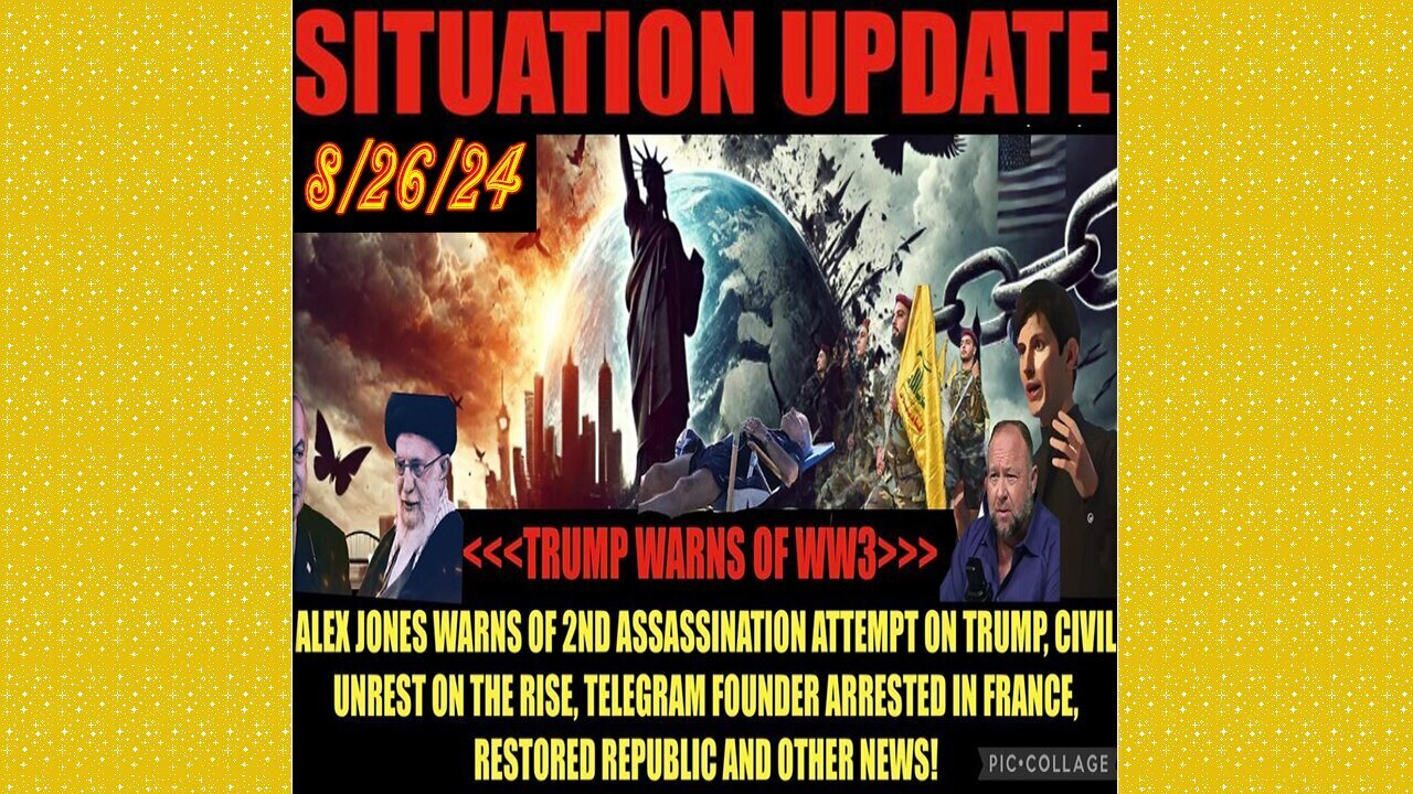 SITUATION UPDATE 8/26/24 - Trump Warns Of Ww3 As Byedin Sleeps At Beach, Vt Intel