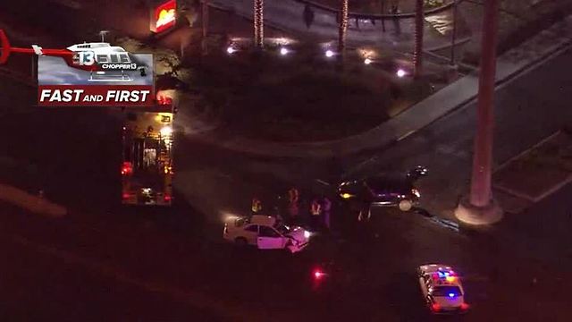 2 car crash at Eastern, Russell causes multiple lane closures