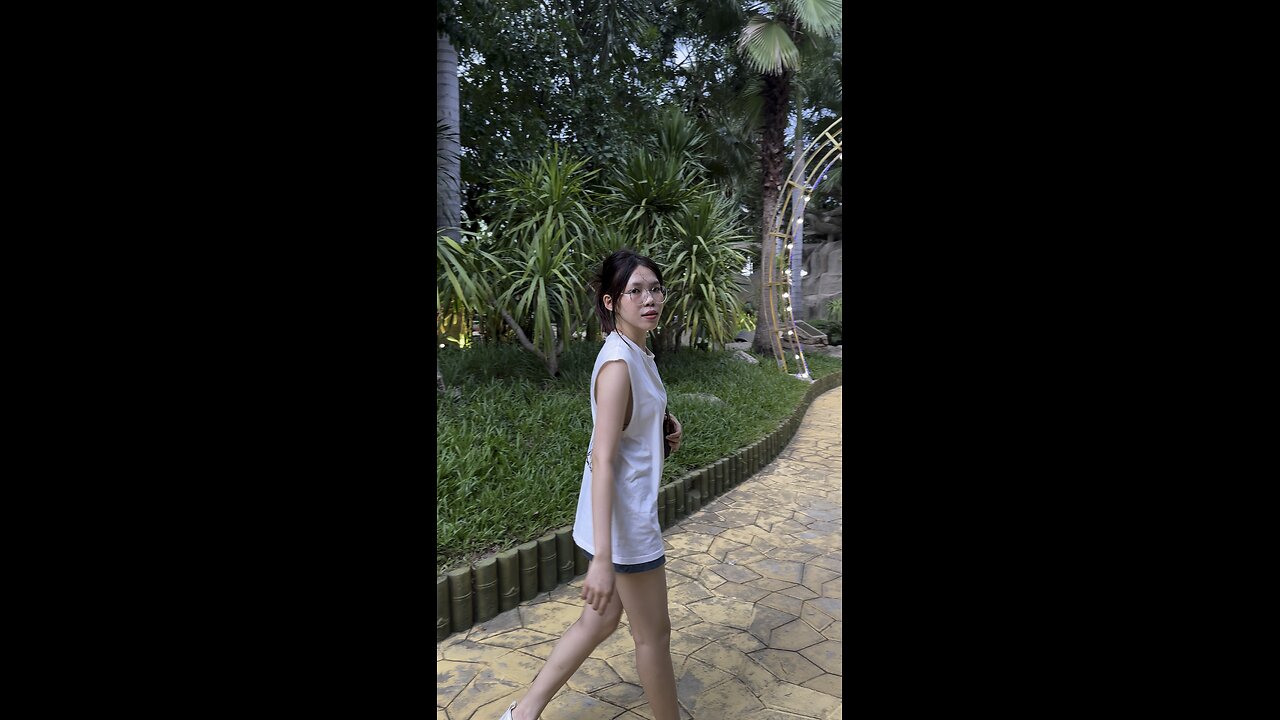 Beautiful gils in the park