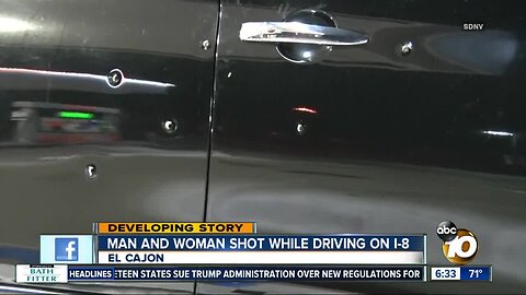 Man, woman shot on I-8 in El Cajon area